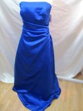 DAVID'S BRIDAL BLUE STRAPLESS GOWN SIZE 8 NWT 155