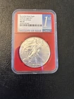 2020-W Burnished Silver Eagle, NGC MS70, First Day of Issue