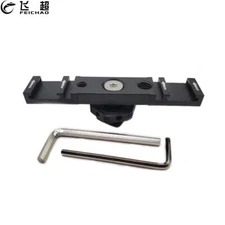 Aluminum Dual Cold Shoe Mount Adapter Extension Bar Vlog Camera Bracket Stand