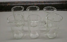 LOT OF 6 USED PYREX KIMAX 300ml CHEMISTRY BEAKER 14030 1040 FREE SHIPPING