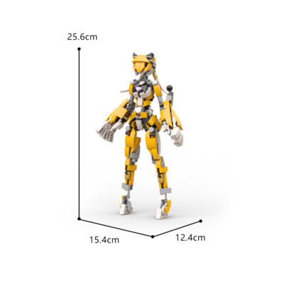 Robot Girl Tiger Girl Mech Modell mit Movable Joints 314 Stück C9358 Neu