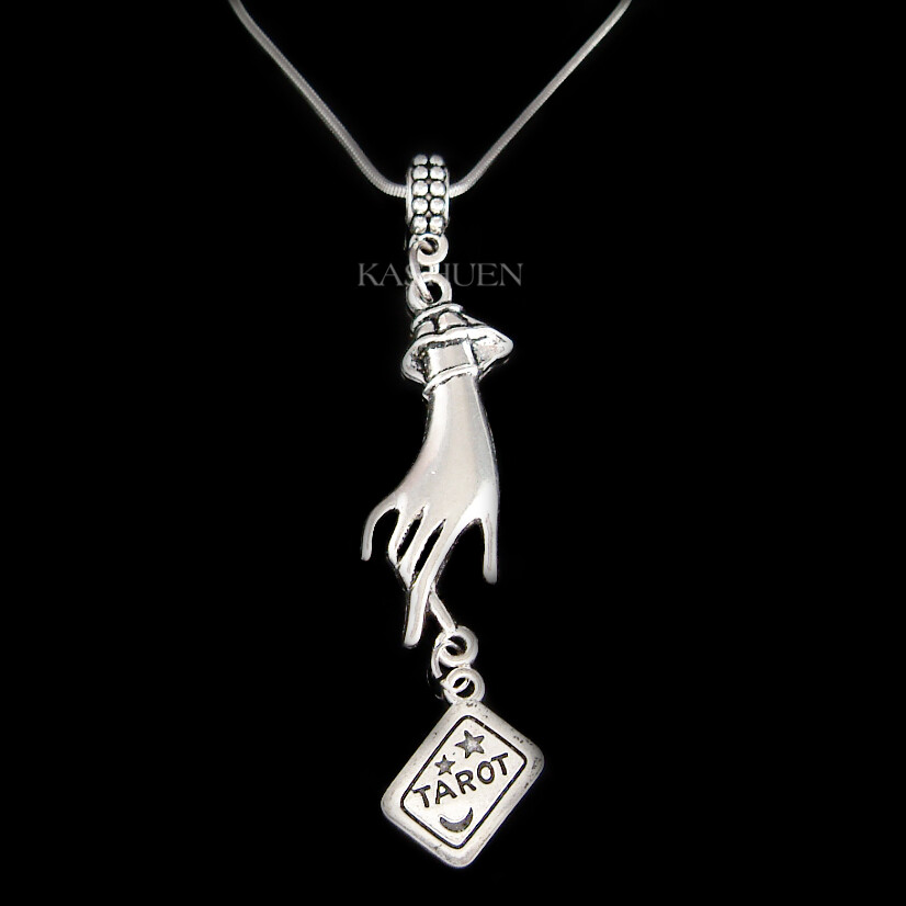 Tarot Karte Psychic Vermögen Teller Hexe Hand Wiccan Gothic Schmuck Halskette