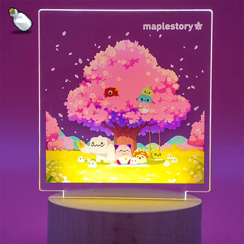 MapleStory Cafe in Jeju Acrylic Mood Lamp Cherry Blossom, Exclusive Rare Opens in a new window or tab
