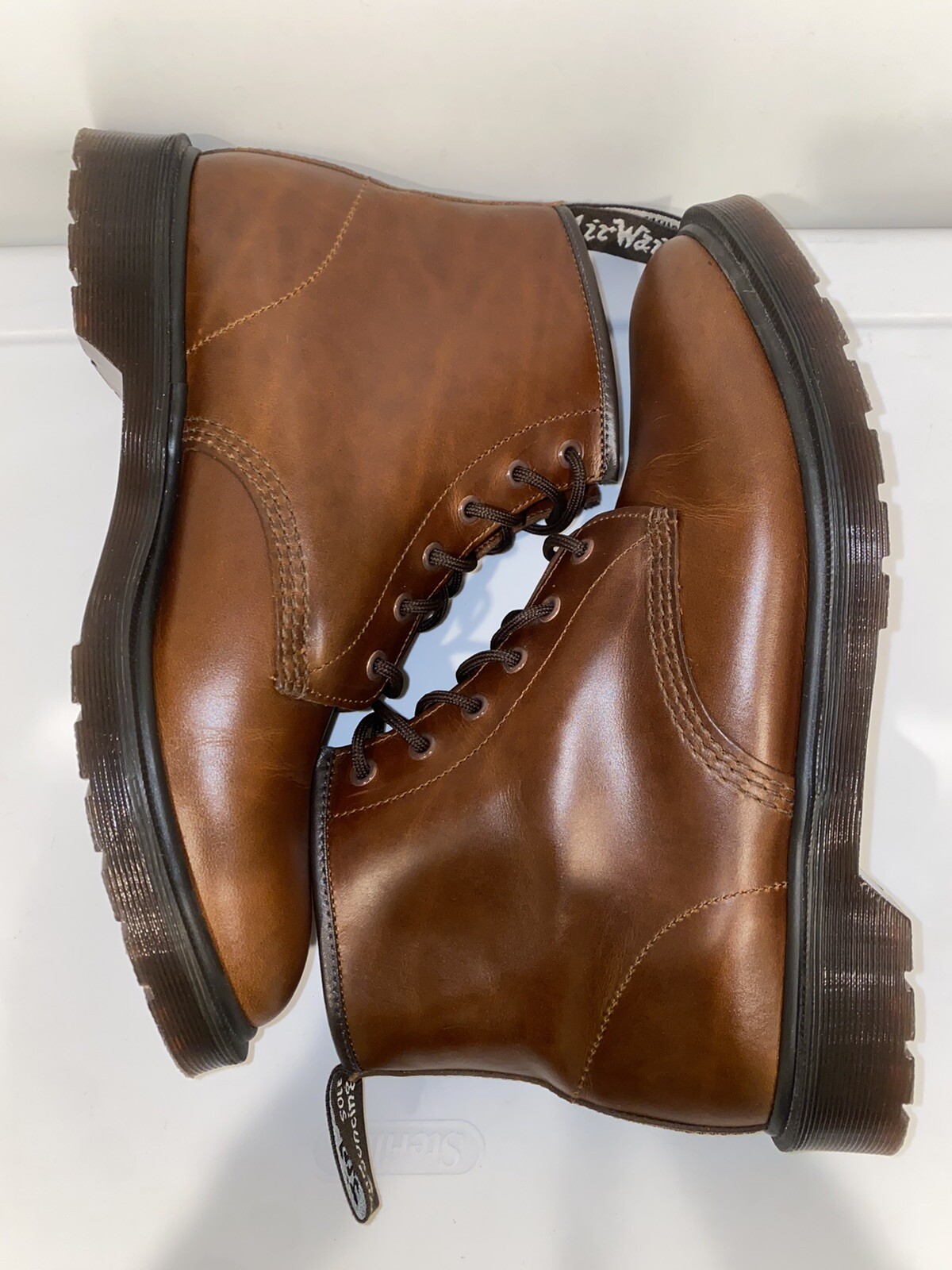 Dr. Martens 101 Br Brando 6-Eye Brown Leather Boots Shoes Men's Size US 11  | eBay