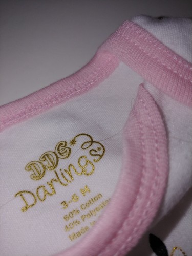 DDG DARLINGS INFANT GIRL 2-PIECE PLAY SUIT SIZE 3-6 MONTHS - Picture 5 of 6