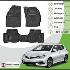 3D Car Mats Rubber Floor Mats For Toyota Corolla Htb 2018-Up Allweather Tailored