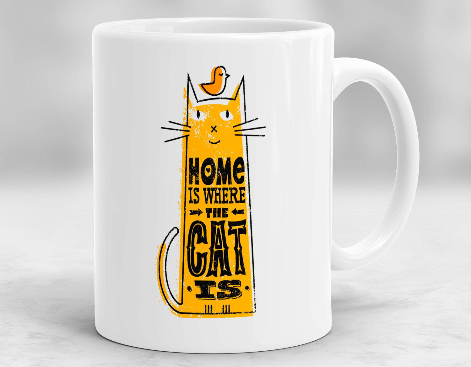 Home Is Where The Cat Is Mug Cat Lovers Mug Cat Owner Gift Cat Mug Kitty Mug