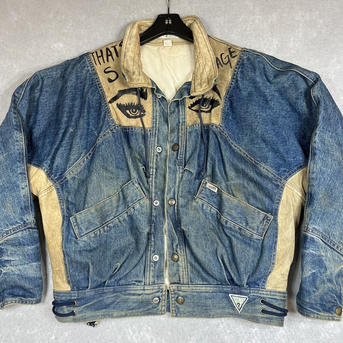 GUESS men 80s Georges Marcianoデニムジャケット VTG Guess Georges Marciano Denim Jacket Men's Medium 1980's