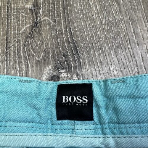 Hugo Boss Regular Fit 100% Linen Shorts Mens Size 38 Blue Color Casual Relax - Picture 4 of 11