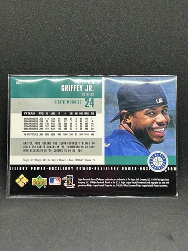 Ken Griffey Jr. 1999 Upper Deck Powerdeck Auxiliary Power #AUX-1 HOF - Picture 2 of 2