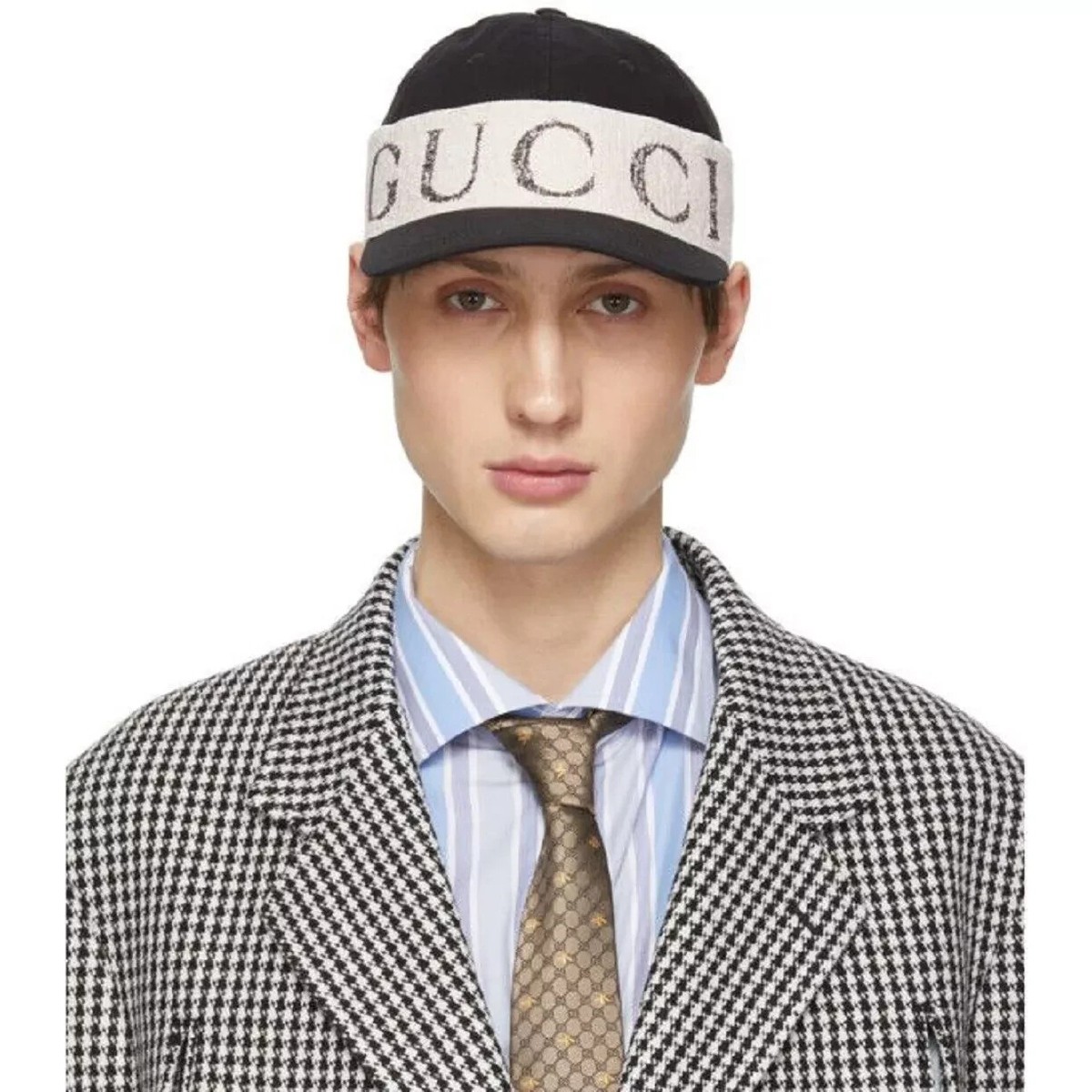 Gucci Unisex Black Canvas White Headband Cabardine Baseball  display picture 1