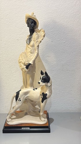 GIUSEPPE ARMANI SCULTURA DONNA CON CANE EDIZIONE LIMITATA FLORENCE 1987 - Foto 2 di 20