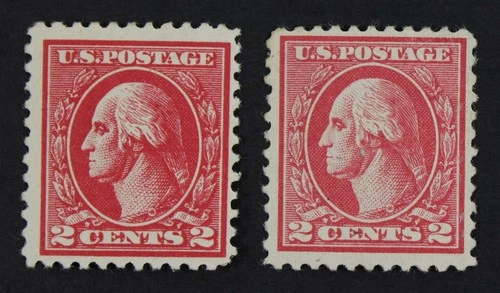 CKStamps: US Stamps Collection Scott#528 Mint LH OG #528B Mint H OG Small Thin