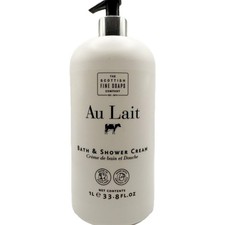 Scottish Fine Soaps The Au Lait Bath  Shower Cream, 33.8 fl oz, White