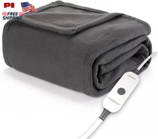 Royal Ultra Fleece Electric Heated Throw Blanket 50x60 Warm Cozy