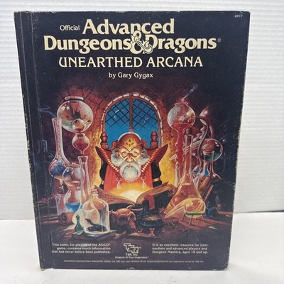 Advanced Dungeons & Dragons Unearthed Arcana 1985 1 Edition Gary Gygax