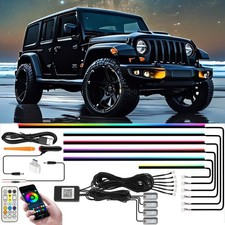 Led Interior Acrylic Strip Light App-control Ambient For Jeep Wrangler Yj Jl Jk