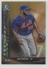 2017 Bowman Chrome Scouts Top 100 Gold Refractor 28/50 Amed Rosario #BTP-7 s3g