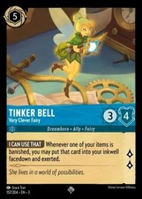 x1 Tinker Bell - Very Clever Fairy - 157/204 - Super Rare Lorcana DLC03 Into the