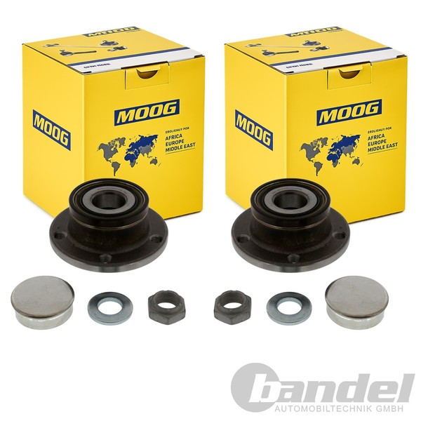 2X Moog RADLAGER-SATZ Hinten Passend FüR Fiat 500L Doblo Fiorino Tipo Opel Combo-image