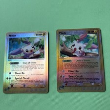 Pokemon - Minun 7/97 and Plusle 8/97 - Reverse Holo - 2003 EX Dragon - LP