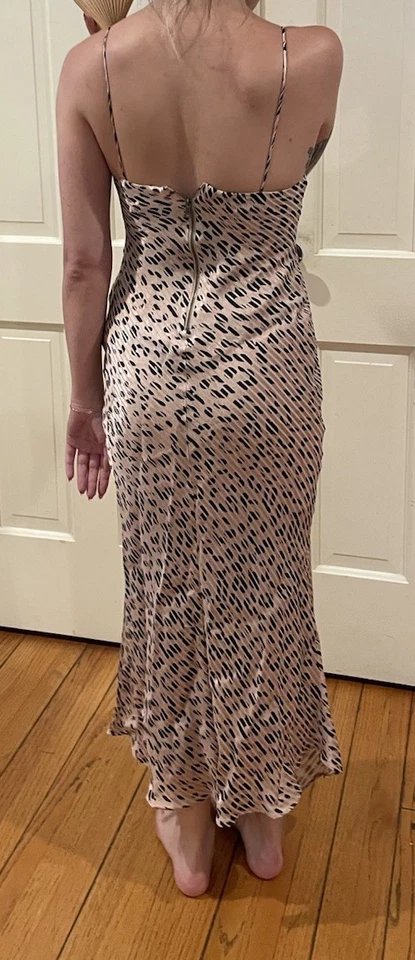 Alice + Olivia leopard print Harmony dress asymmetrical size 0 - Image 2 of 4