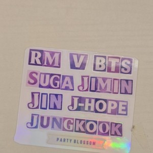 BTS Text Stickers RM V Suga Jimin Jin J-Hope Jungkook, Suitable for Skateboard
