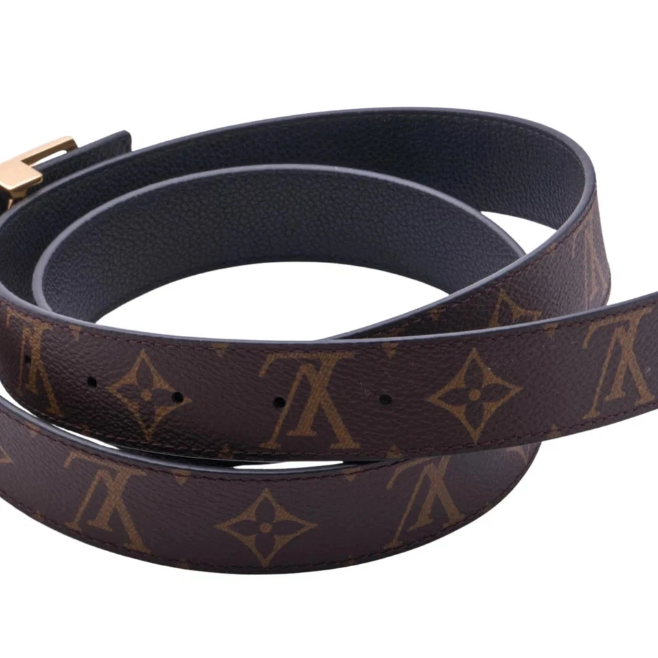 Cinturón Louis Vuitton para hombre con monograma color arena con hebilla dorada brillante (usado) Foto 3 de 4