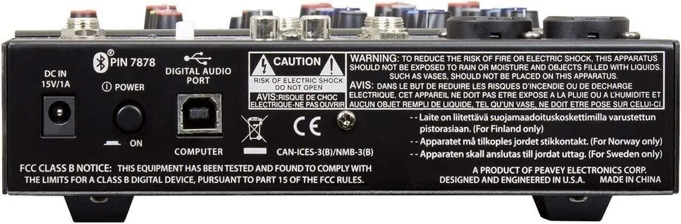 Peavey PV 6 BT 6 Channel Compact Mixer with Bluetooth - Image 2 of 4