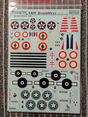 Print Scale Decal 1:72 Douglas SBD Dauntless 
