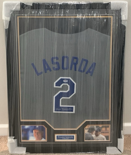 Tommy Lasorda Framed Jersey PSA/DNA Autographed Signed Los Angeles Dodgers