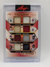 Leaf Team 8’s /15 Red Sox Game Used Yaz, Fisk, Williams, Martinez, Ortiz, Boggs