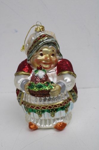 Vintage Vidrio Mujer Panadero Grande 8 Adorno de Navidad NO MARCADO - Imagen 7 de 14
