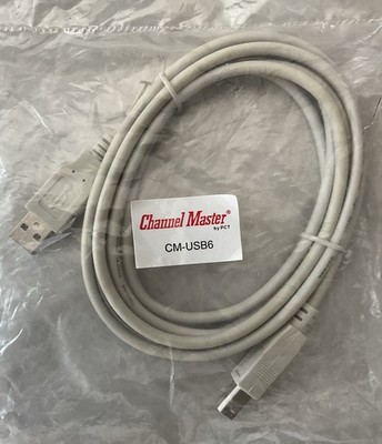 USB 2.0 Printer Cable (Channel Master) USB A - USB B  6'