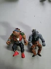 Vintage TMNT Bebop + Rocksteady Teenage Mutant Ninja Turtles Lot 1988 Playmates