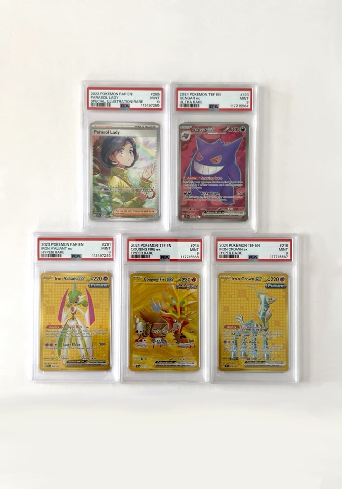 14 Pokémon PSA 9 Slabs; Paradox Rift Temporal Forces Twilight ...