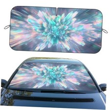 Abstract Car Window Sun Shield Colorful Explosion 59"L x 31.5"W Abstract 01
