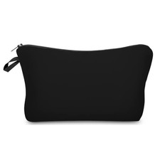 Makeup Case Small, Cosmetic Zipper Bag Waterproof for Solid Black D2-51705