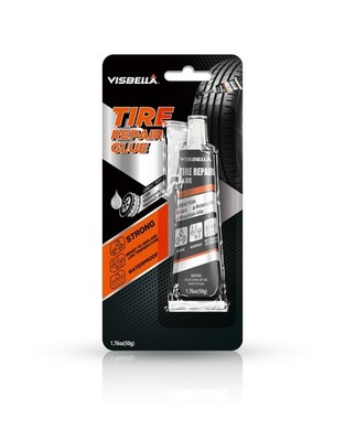 Visbella Tire Repair Glue, Black Rubber Cement, Sidewall Tire Scratch Repair ...