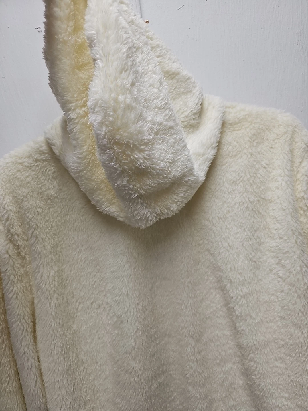 OFF WHITE Felpa con cappuccio Merig Kiss Oakley pile pullover morbida e accogliente taglia XLarge nuova con etichette