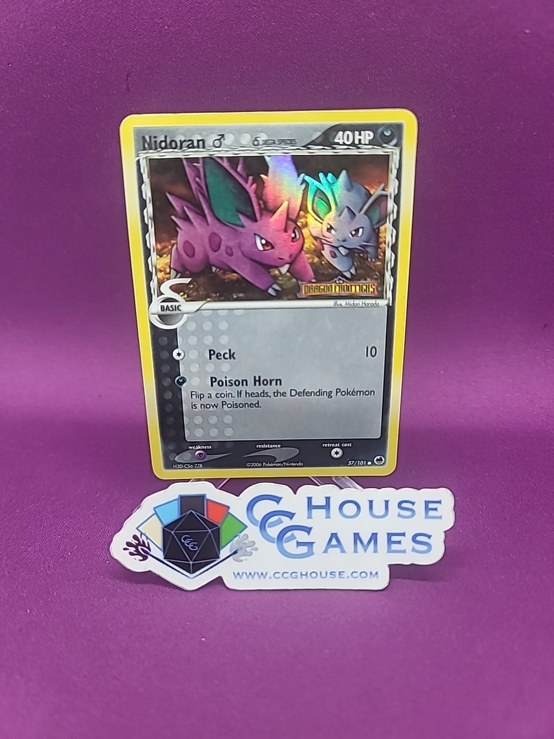 Pokemon Nidoran Male 57/101 Stamped Reverse Holo EX Dragon Frontier *CCGHouse*RB