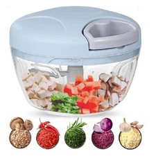 Manual Food Chopper Hand Pull String Portable Onion Garlic Vegetable Mincer Dice