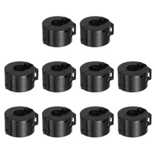 10 Pcs Ferrite Filter Ring Core Cable Clip ID 11.5mm with Base, Black
