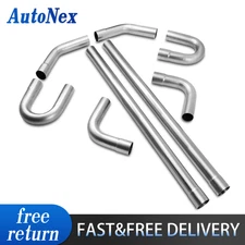 8PCS 2.5" OD DIY CUSTOM MILD STEEL MANDREL EXHAUST TUBING BEND STRAIGHT PIPE KIT