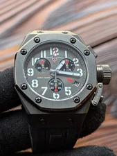 Swiss Legend Trimix Chronograph Diver Cool Phantom Gunmetal Charcoal Blk Subdial