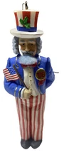 1988 Uncle Sam Nutcracker Hallmark Ornament Handcrafted Moves Patriotic American
