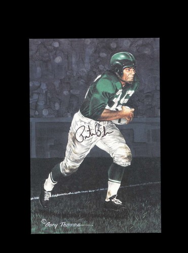 Pete Pihos PSA DNA Coa Signed Goal Line Art Card Philadelphia Eagles Autographed