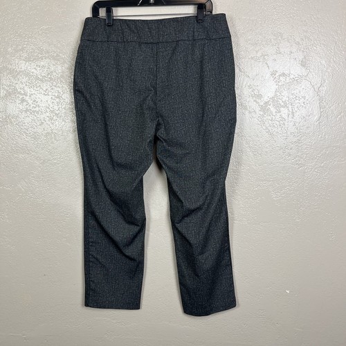 Pantalones de tiro alto pierna recta negros/grises talla XL Petite nuevas direcciones - Imagen 7 de 10