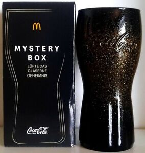 NEU Mc Donalds 2020 Coca Cola Mystery Glas Box schwarz Limitiert Zum Sammeln OVP