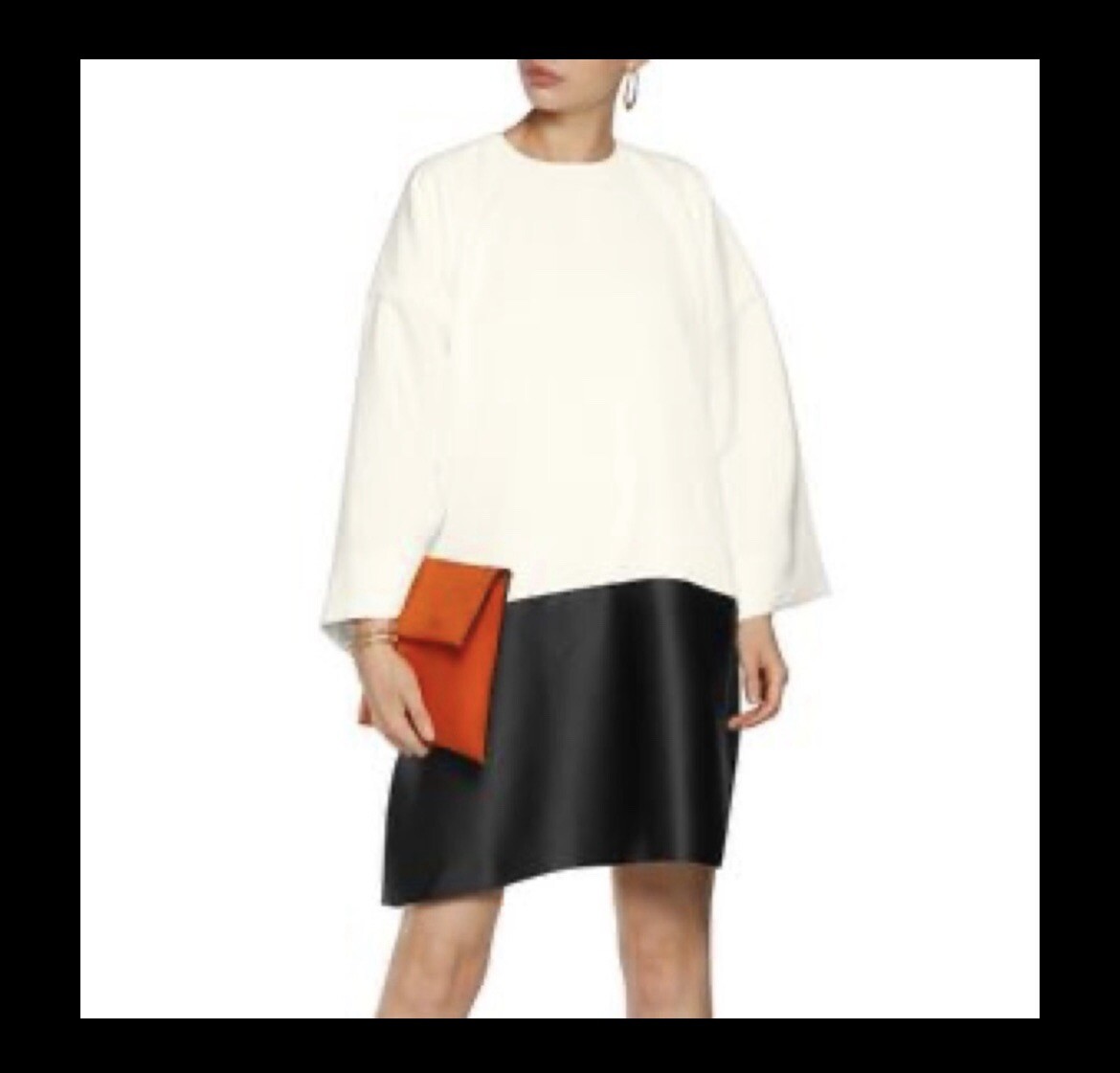 black top cream bottom dress George Women's Dress Satiny cream top black bottom, 6 NWT